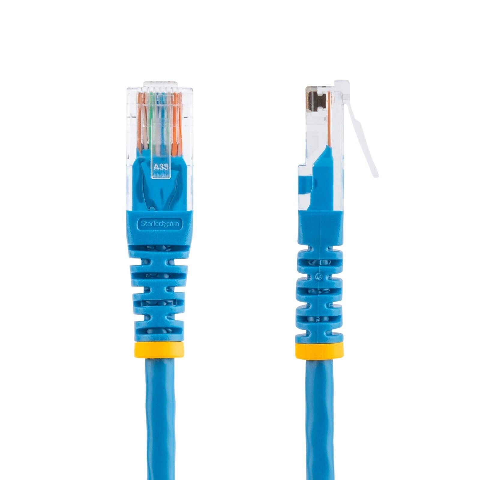 StarTech M45PATCH1BL 1Ft CAT5E Ethernet Cable Molded RJ45 Patch Cord Blue