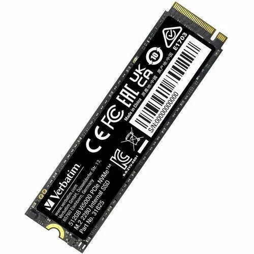 Verbatim 31825 512GB VI5000 SSD Internal PCIE NVMe 4.0 x4 M.2 2280 5000MB/s Read