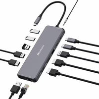 Verbatim 32153 USB-C Pro Multiport HUB HDMI DP RJ45 USB-A USB-C PD MicroSD