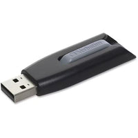 Verbatim 49168 256GB Store N Go V3 USB 3.2 Gen 1 Flash Drive Gray Retractable