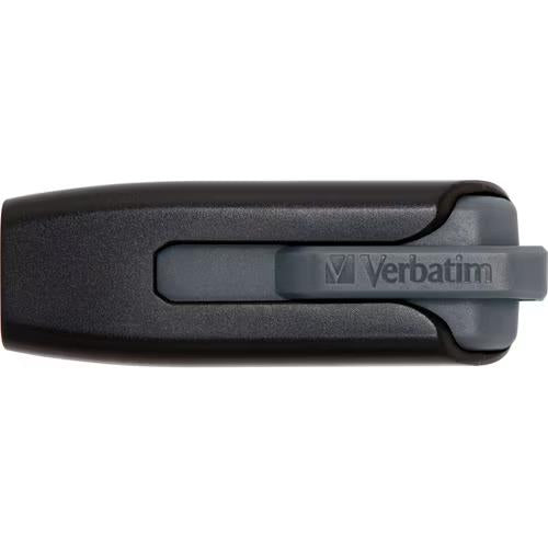 Verbatim 49168 256GB Store N Go V3 USB 3.2 Gen 1 Flash Drive Gray Retractable