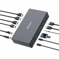 Verbatim 32172 USB-C Docking Station 17-in-1 HDMI DP RJ45 USB-A/C PD MicroSD 8K