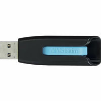 Verbatim 70899 2Pk 64GB Store N Go V3 USB 3.2 Flash Drive Red Blue Retractable