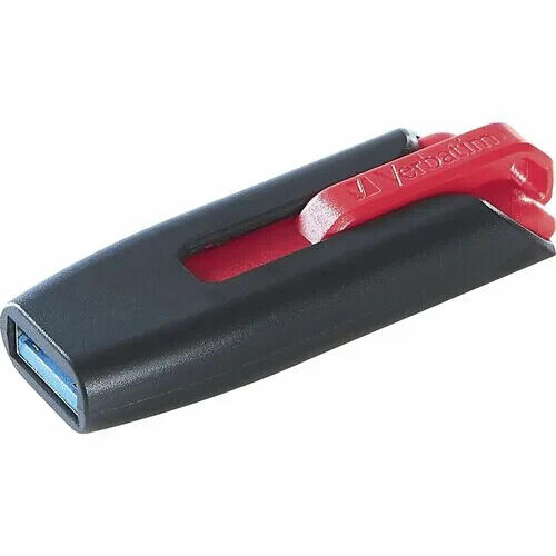 Verbatim 70899 2Pk 64GB Store N Go V3 USB 3.2 Flash Drive Red Blue Retractable