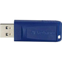 Verbatim 97408 32GB Flash Drive USB 2.0 Antimicrobial Retractable Connector Blue