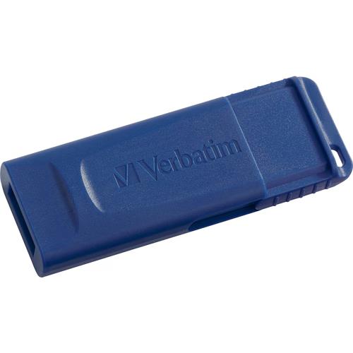 Verbatim 97408 32GB Flash Drive USB 2.0 Antimicrobial Retractable Connector Blue