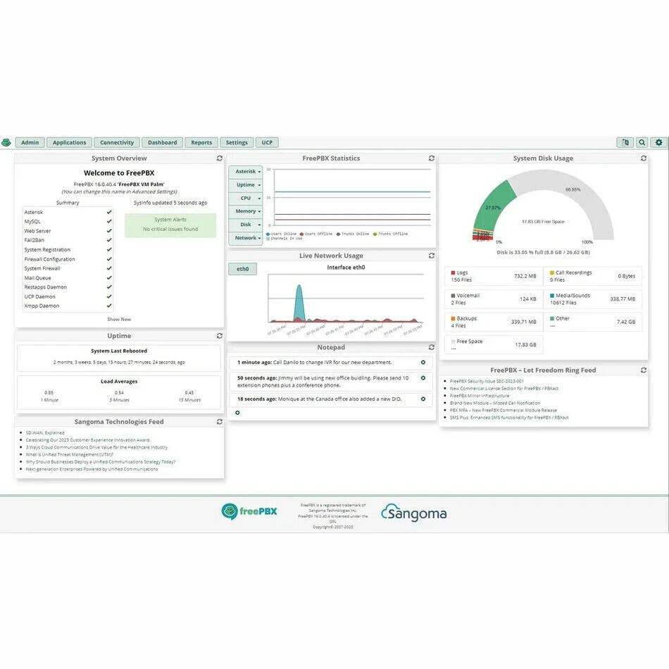 Asterisk FreePBX FPBX42 M842 2G 240G SSD Business VoIP SIP IP PBX PRO System