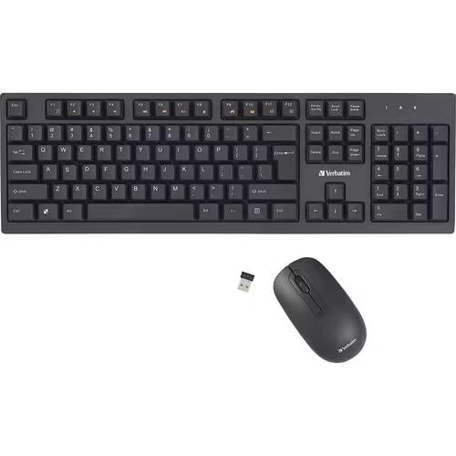 Verbatim 70724 Wireless Keyboard Mouse Combo 2.4Ghz Ambi 1000dpi Windows MAC