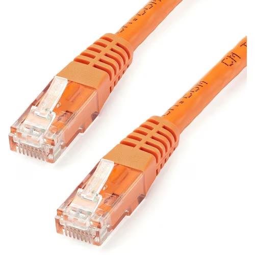 StarTech C6PATCH15OR 15Ft CAT6 Gigabit Ethernet Cable Molded RJ45 UTP Orange