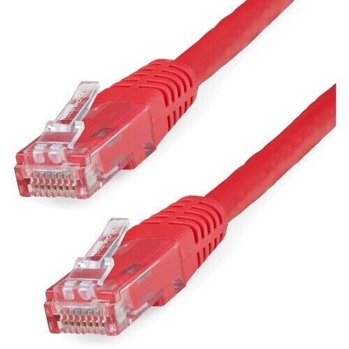 StarTech C6PATCH5RD 5Ft CAT6 Gigabit Ethernet Cable Molded RJ45 UTP Cord Red