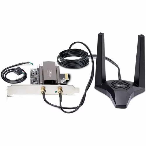 StarTech PAX2235-WIFI-6E-CARD WIFI 6E PCIe Network Card w Mag Ant AX5400 .11ax