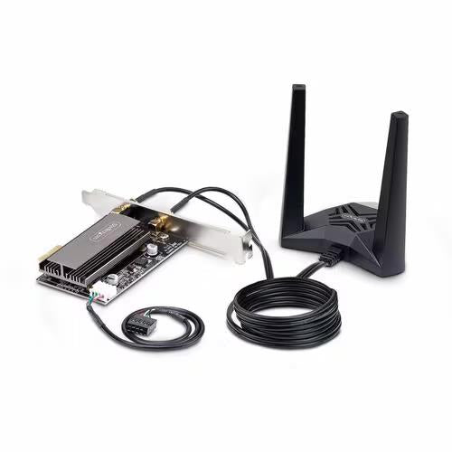 StarTech PAX2235-WIFI-6E-CARD WIFI 6E PCIe Network Card w Mag Ant AX5400 .11ax