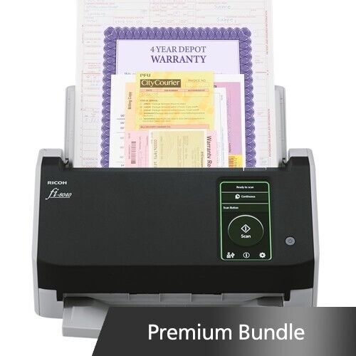 Ricoh CG01000-310059 fi-8040 Premium Bundle Color Scanner w 4Y Adv Warranty