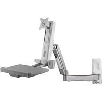 Amer Mounts AMR1AWSL Sit Stand Swing Arm Wall Mount Wordstation for 32" Wide Mon