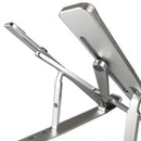 Amer Mounts AMRNS02 Compact Folding Laptop Notebook Tablet Stand Silver w Bag