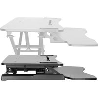 Amer Mounts EZRISER36 37.4" Wide DeskTop Sit Stand Adj Hgt Riser w Keyboard Tray