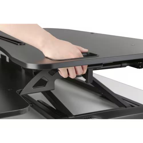 Amer Mounts EZRISER36 37.4" Wide DeskTop Sit Stand Adj Hgt Riser w Keyboard Tray