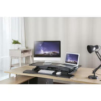 Amer Mounts EZRISER36 37.4" Wide DeskTop Sit Stand Adj Hgt Riser w Keyboard Tray