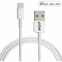 4XEM 4XAPPLKIT6 6ft 5W iPhone iPod Charging Kit USB-A MFi Cert White Cord