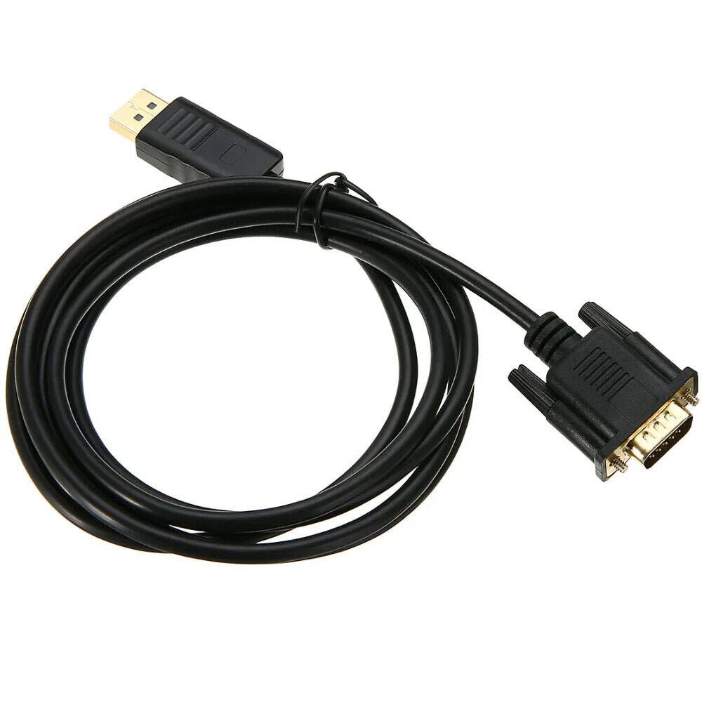 4XEM 4XDPMVGAMCBL 6FT DisplayPort to VGA M/M Adapter Cable 1920x1200 Black