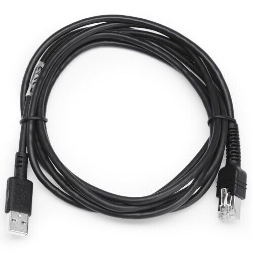 Zebra CBL-U10755-01 7Ft USB-A Straight Data Transfer Cable to RJ50 for DS5502