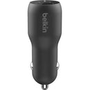Belkin CCB004BTBK BoostCharge Dual Car Plug In USB-A/C Charger with PPS Black