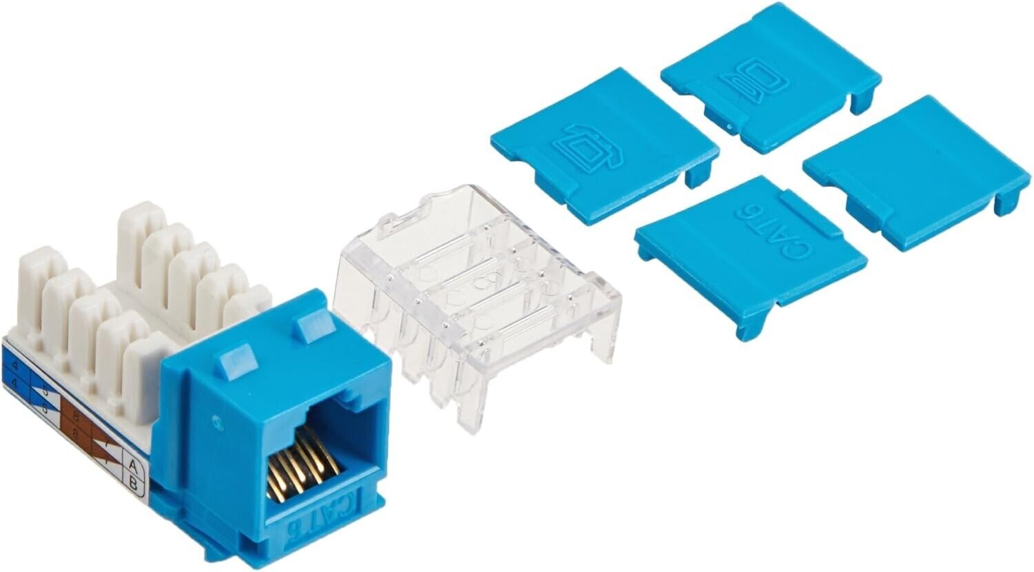 C2G 29316 CAT6 8-Pin RJ45 Keystone Jack 110-Punchdown Ethernet Connector