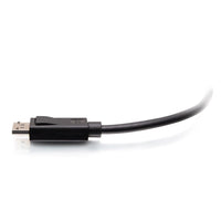 C2G 54402 10Ft DisplayPort Male w Latches to DisplayPort 4K 8K Round Cable Black