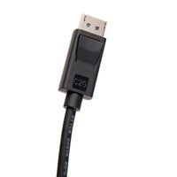 C2G 54402 10Ft DisplayPort Male w Latches to DisplayPort 4K 8K Round Cable Black