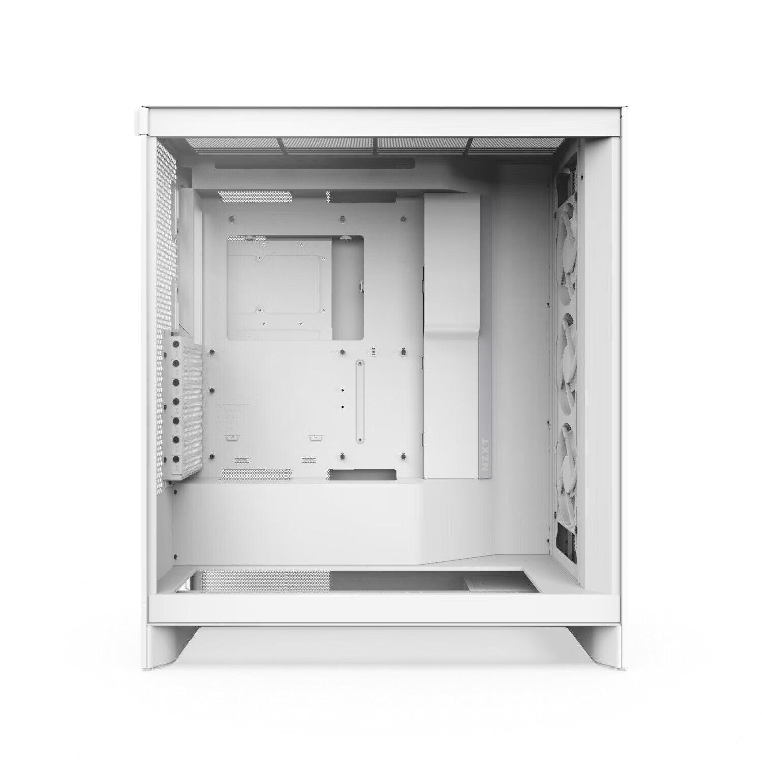 NZXT CM-H72FW-R1 H7 Flow RGB Fan Mid Tower ATX Airflow PC Case Steel Glass White