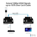 SIIG CE-H3EX01-S1 HDMI Over Cat6 Extender up to 60m  1080p  PoC Metal Housing