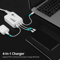 SIIG AC-PW1V11-S1 200W GaN PD 3x USB-C 1x USB-A 65W Portable Charger White
