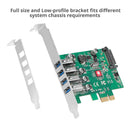 SIIG JU-P40A11-S1 4 Port USB 3.0 Type A 5Gbps Low Profile PCIe Expansion Card
