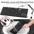 SIIG JK-US0W11-S1 Ind Medical Washable Dustproof 110-Key USB Keyboard w Touchpad