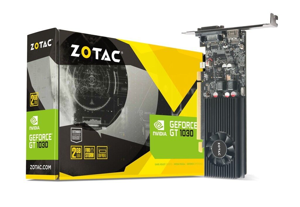 Zotac ZT-P10300A-10L GeForce GT 1030 2GB GDDR5 HDMI DVI Low Prof Graphics Card