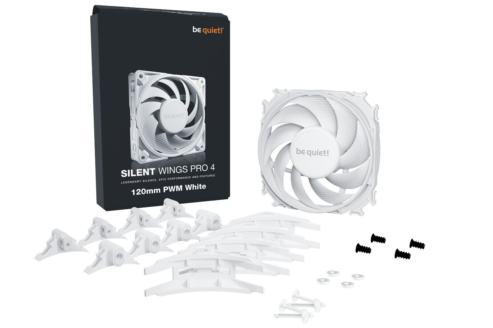 be quiet! BL118 SILENT-WINGS-PRO-4 120mm PWM 6-Pole Motor FAN FDB Bearing White