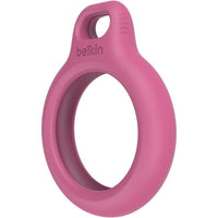 Belkin F8W973btPNK AirTag Secure Holder w Key Ring Twist & Lock Design Pink