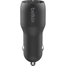 Belkin CCD001bt1MBK BoostCharge Dual USB-A 24W Car Charger w Cable Black