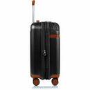 CHAMPS S1016C-BLACK Vintage Hardside Carry-On TSA Lock 360-Wheel USB Port Black