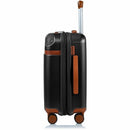 CHAMPS S1016C-BLACK Vintage Hardside Carry-On TSA Lock 360-Wheel USB Port Black