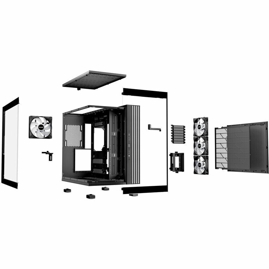 be quiet! BGW67 Light Base 600 LX Black Midi Tower - Black - Steel, Glass,
