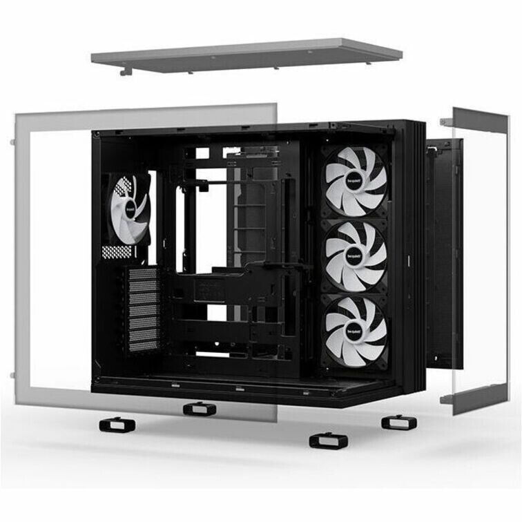 be quiet! BGW67 Light Base 600 LX Black Midi Tower - Black - Steel, Glass,