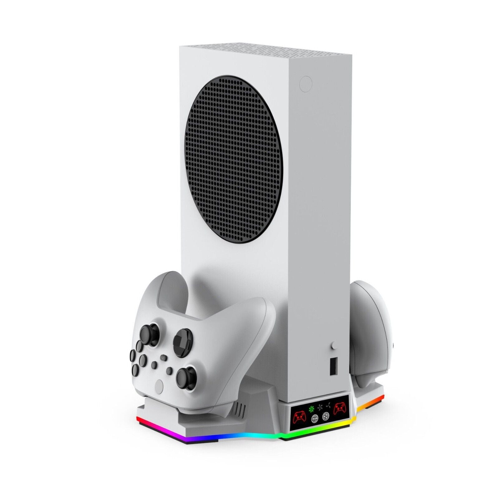 DOBE TYX-3612 WHITE XBOX SERIES S Console Grip Charging Stand w Ambient Lighting