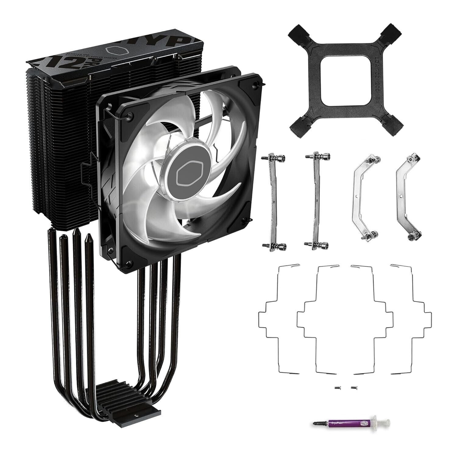 Cooler Master RR-212S-25PZ-R1 Hyper 212 Pro ARGB CPU Air Cooler, SickleFlow Edge