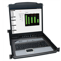 Eaton B020-U08-19-K Net Director 8-Port 1U RackMount 19" LCD KVM Switch PS2/USB