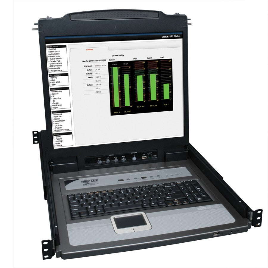 Eaton B020-U08-19-K Net Director 8-Port 1U RackMount 19" LCD KVM Switch PS2/USB