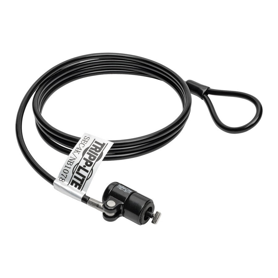 Eaton SEC4K 4Ft Security Keyed Lock Cable for Laptops Peripherals PVC Zinc Alloy