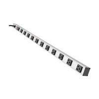Eaton PS3612 12-Outlet 36" Vertical Power Strip 15A RackMount w 15Ft Cord Silver