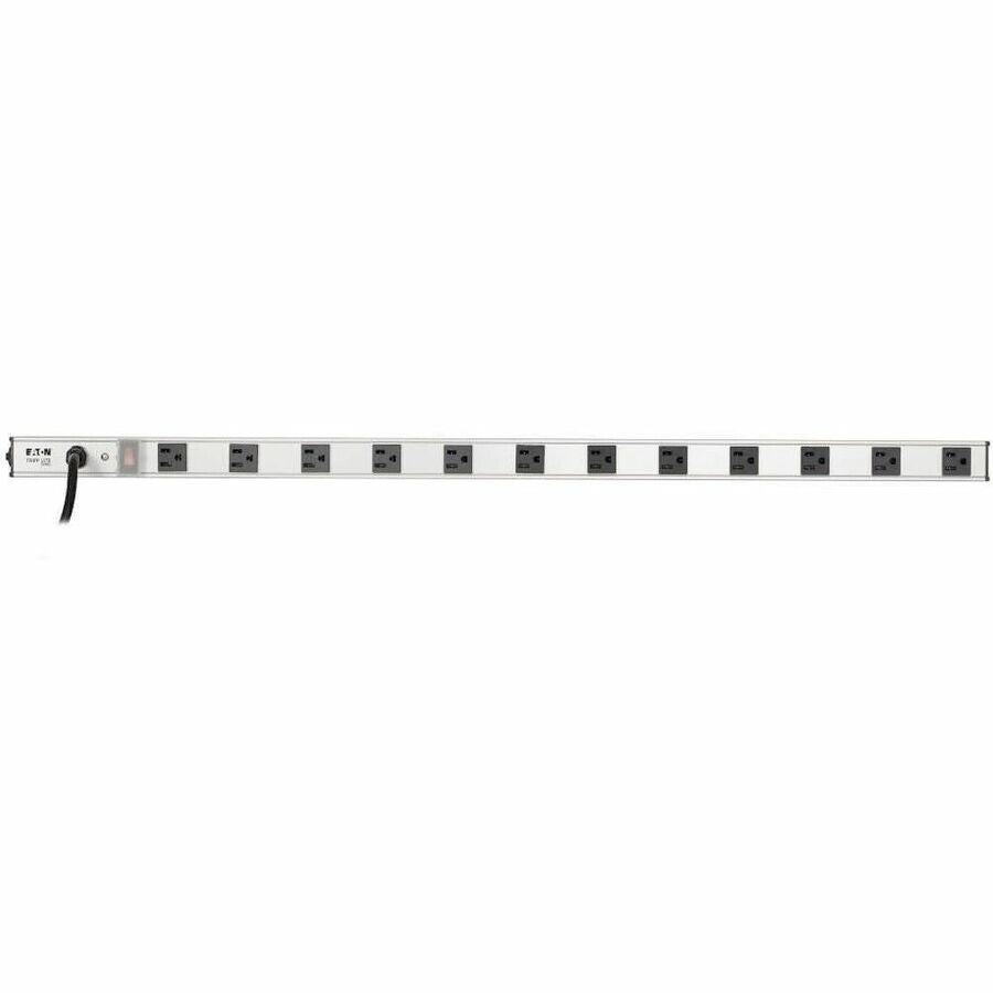 Eaton PS3612 12-Outlet 36" Vertical Power Strip 15A RackMount w 15Ft Cord Silver