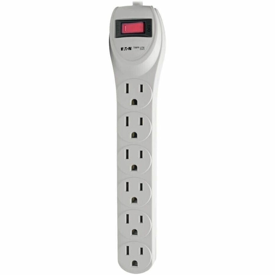 Eaton TLP602 6-Outlet Home Surge Protector Strip w 2Ft Cord 180 Joules LED White